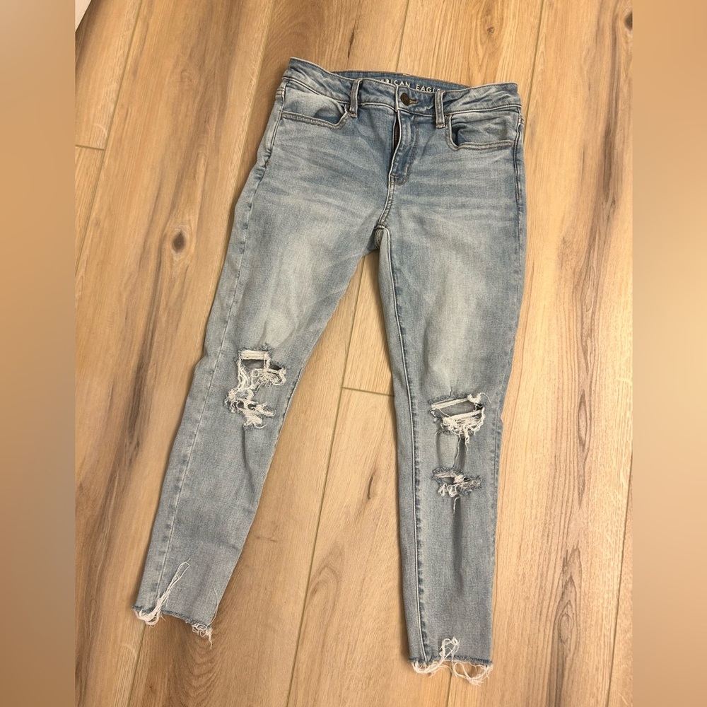 American Eagle Superstretch Distressed Jeans